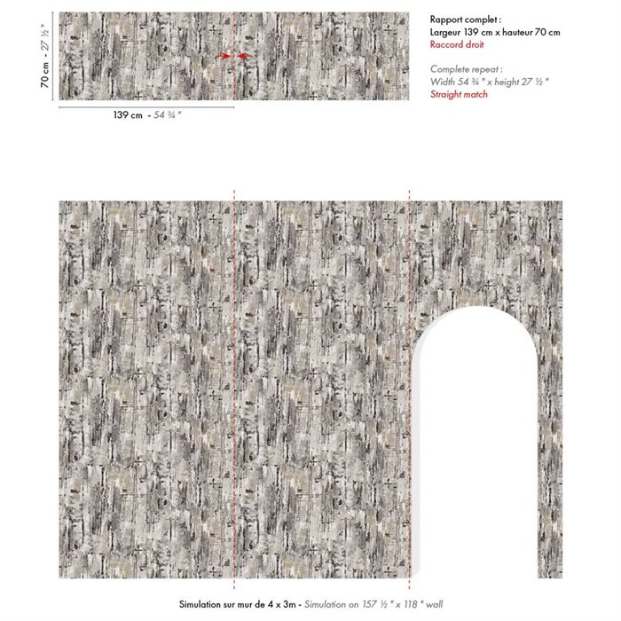 Casamance|Wandverkleidung Jacquard taupe luxuriöses Gewebe Belgien|Wandverkleidungen