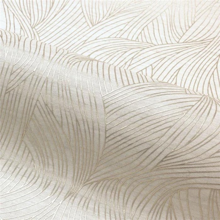 Revestimiento pared lino relieve detalles metálicos platino - Casamance Linessence 2 71620100