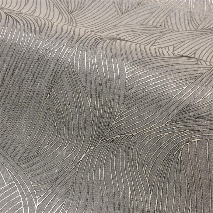 Revestimiento pared lino detalles metálicos platino - Casamance Linessence 2 71620202