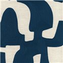 Casamance|Revêtements Muraux lin coton brodé bleu point de chaînette|Revêtements Muraux