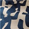 Casamance|Revêtements Muraux lin coton brodé bleu point de chaînette|Revêtements Muraux