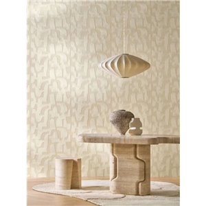 Casamance|Papier peint marqueterie moderne terre cuite|Haut Gamme 2