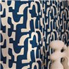 Casamance|Revêtements Muraux lin coton brodé anthracite point de chaînette|Revêtements Muraux