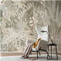 Rasch|Mural pared botánico jungla tropical gris|Murales de Pared