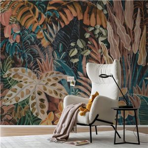 Affreschi & Affreschi|Mural pared personalizado minimalista tonos grises y beige|Murales de Pared