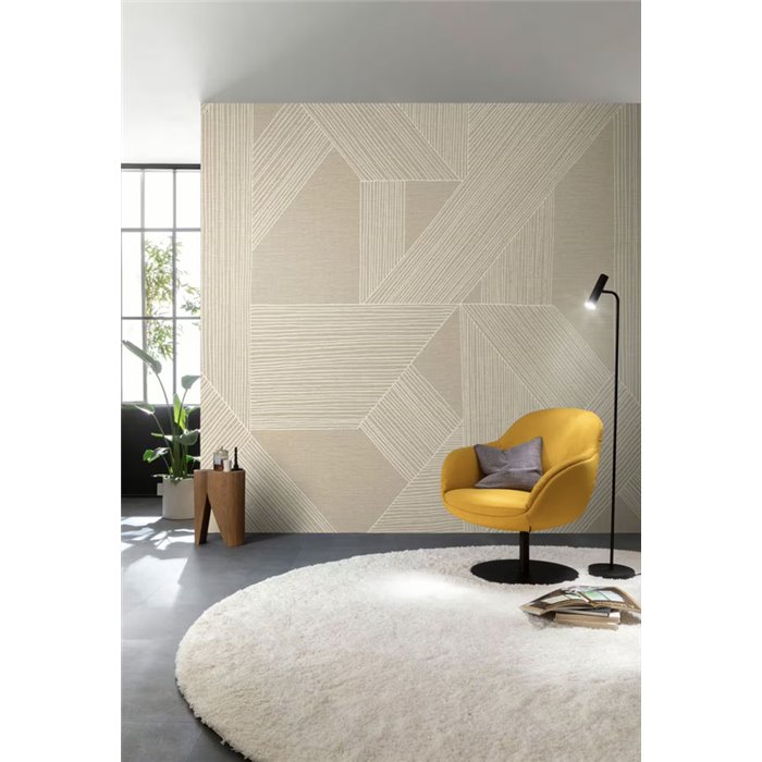 Rasch|Wandbild modern geometrisches Muster beige|Wandbild