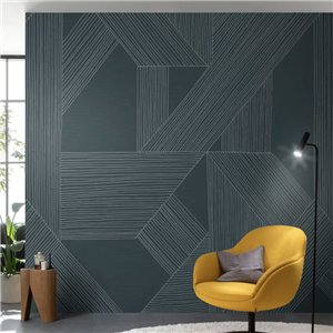 Rasch|Tapete modern geometrisch petrolblau|Modern