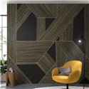 Rasch|Wandbild geometrisch modern schwarz gold|Wandbild