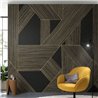 Rasch|Wandbild geometrisch modern schwarz gold|Wandbild