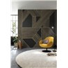 Rasch|Wandbild geometrisch modern schwarz gold|Wandbild