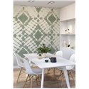 Rasch|Wandbild Boho Chic Batik-Muster grün|Wandbild