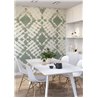 Rasch|Wall mural boho chic batik pattern green|Wallmurals