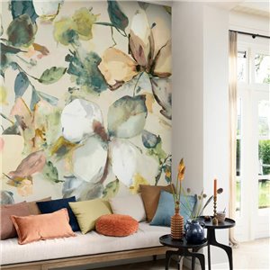 Papeldecor|Wandbild Chinoiserie mit Vögeln und Blumen|Wandbild