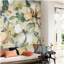 Rasch|Wall mural magnolias watercolor effect pastel green|Wallmurals