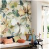 Rasch|Papier peint panoramique magnolias effet aquarelle vert pastel|Panoramiques