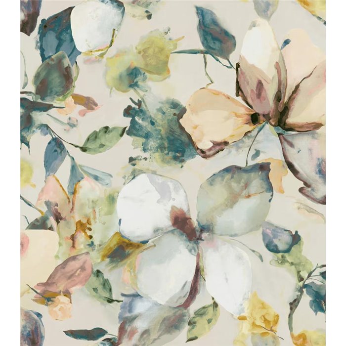 Rasch|Wall mural magnolias watercolor effect pastel green|Wallmurals
