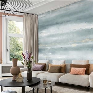 Casadeco|Wandbild skandinavischer Wald künstlerisch impressionistisch weiß grün|Wandbild