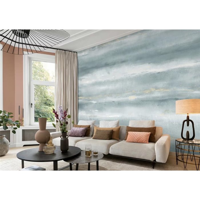 Mural pared efecto estucado acuarela azul - Rasch Florentine IV 367706