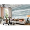Rasch|Papier peint panoramique effet stuqué aquarelle bleu|Panoramiques