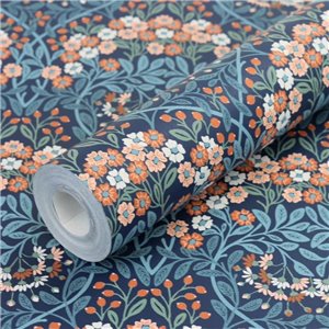Casamance|Papier peint fleurs noir et gris superposées|Papier Peint 2