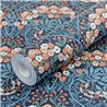 Rasch|Papier peint fleuri roses et vrilles bleu vert|Papier Peint