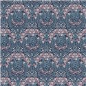 Rasch|Tapete Ornament Blumen blau bedruckt|Tapeten