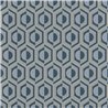 Rasch|Papier peint motif géométrique bleu doré métallisé|Rétro