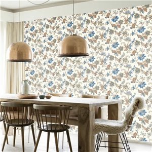 Rasch|Papier peint fleuri Boho gris clair|Floral 2