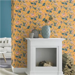 Rasch|Papier peint fleuri Boho gris clair|Floral 2