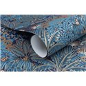 Rasch|Papier peint tropical palmiers bleu turquoise doré|Floral
