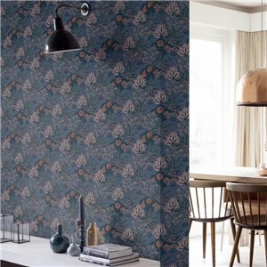 Rasch|Tapete Tropen Palmen blau türkisgold|Blumen 2