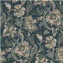 Rasch|Papier peint fleurs dessinées à la main bleu-vert|Floral