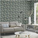 Rasch|Wallpaper hand-drawn flowers blue-green|Floral