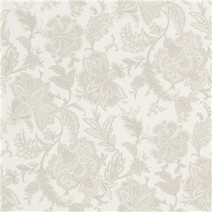 Casadeco|Vinyl-Tapete in Taupegrau mit Stoffeffekt|Grau