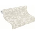 Rasch|Papel pintado floral romántico gris claro|Floral