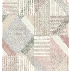 Caselio|Elegant geometric wallpaper in white and gold for living room|Modern