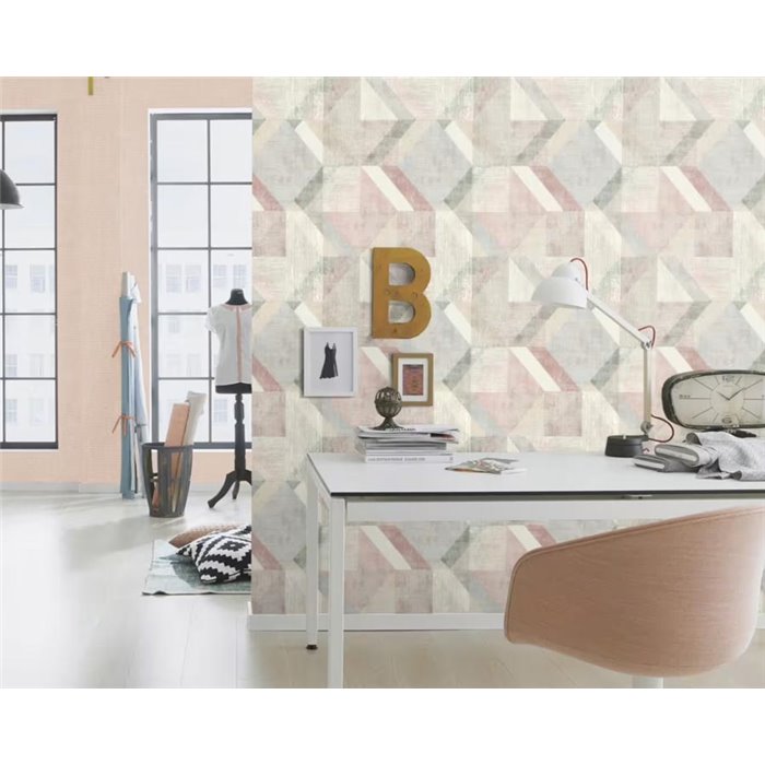 Rasch|Wallpaper geometric diamonds and triangles|Geometric