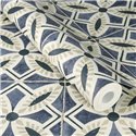 Rasch|Papel pintado azulejo azul para baño o cocina|Imitacion Azulejos