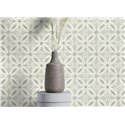 Rasch|Papel pintado azulejos portugués gris y verde|Imitacion Azulejos