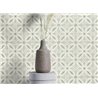Rasch|Papier peint carreaux portugais gris et vert|Imitation Carreaux