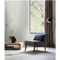 Rasch|Papel pintado azulejo gris tipo mosaico|Imitacion Azulejos