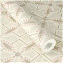 Rasch|Papel pintado azulejos para baño beige|Imitacion Azulejos