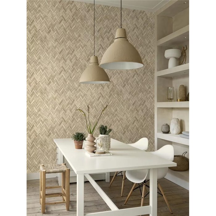 Rasch|Wallpaper woven wicker rustic style|Raffia Imitation