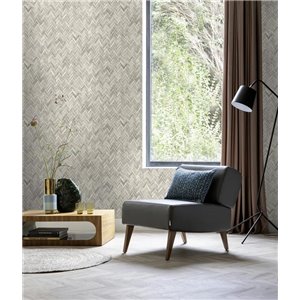 Marburg|Papier Peint point gris argenté brillant en osier|Imitation Raphia 2