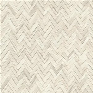 Papeldecor|Papel pintado helechos y hojas plátano lila marrón beige|Papel Pintado