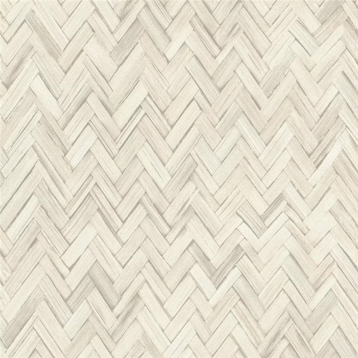 Papel pintado mimbre trenzado forma espiga - Rasch Beachhouse 410372