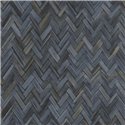 Rasch|Tapete gefärbtes Weidengeflecht blau|Raffiaimitation