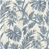 Papel pintado plantas tropicales azul, hojas de monstera  - Rasch Beachhouse 410563