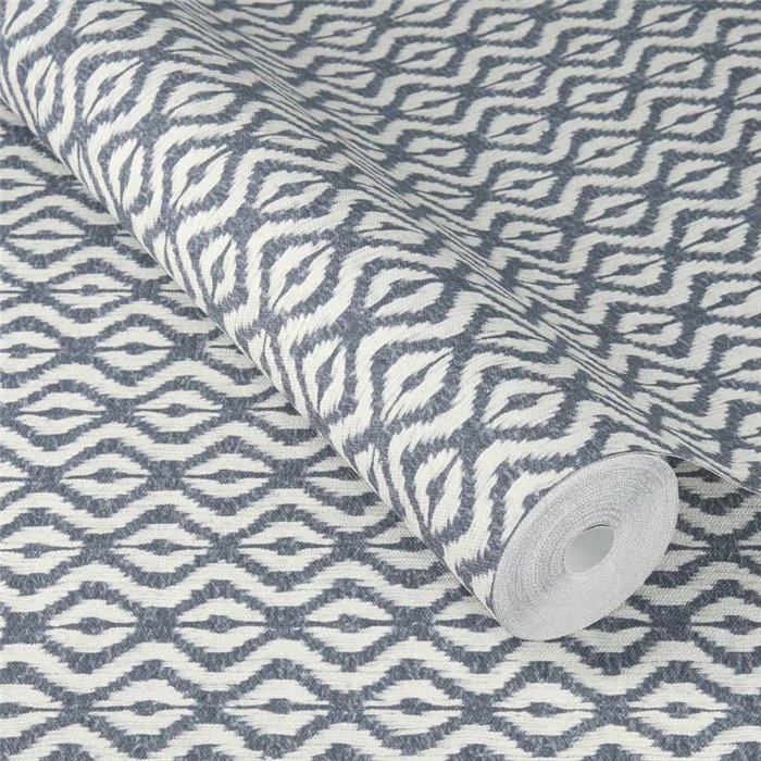 Rasch|Papier peint motif ikat bleu|Papier Peint
