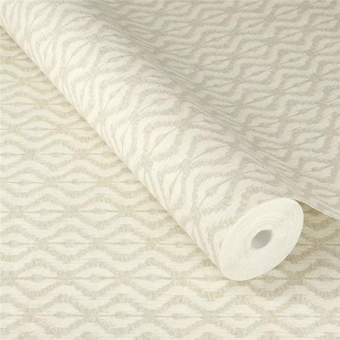 Papel pintado ikat beige - Rasch Beachhouse 410655